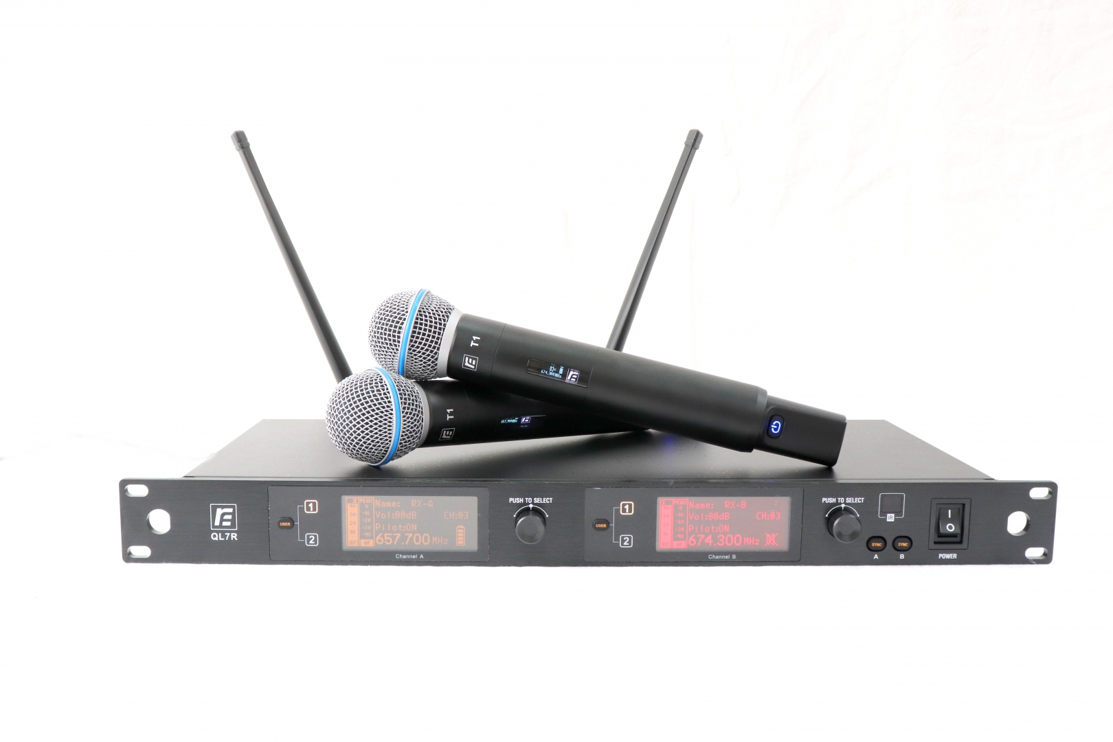 RFIntell QL7R/T1-B 720,500-754,000 МГц 2-канальная радиосистема с 2-мя ручными микрофонами в Тверской области
