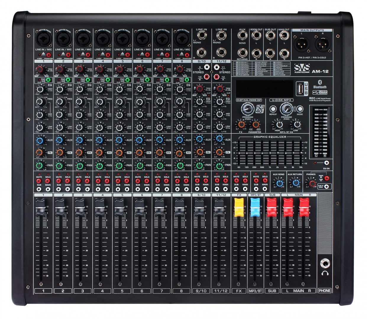 SVS Audiotechnik mixers AM-12 Микшерный пульт аналоговый, 12-канальный в Тверской области