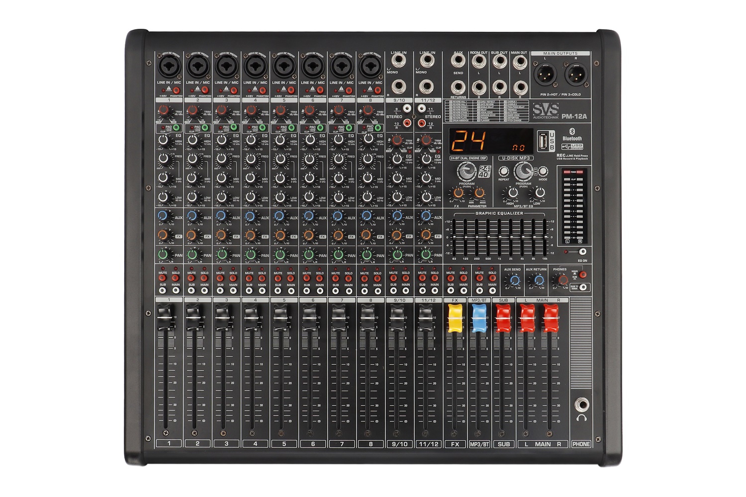 SVS Audiotechnik mixers PM-12A Активный аналоговый микшерный пульт, 12-канальный в Тверской области